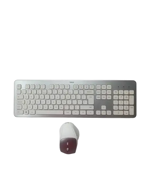 Kit Tastatura + Mouse Hama KMW-700, Wireless, USB (Gri/Alb)
