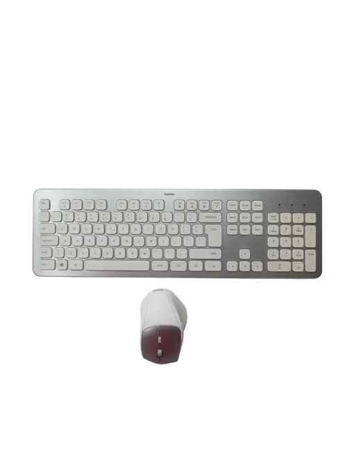 Kit Tastatura + Mouse Hama KMW-700, Wireless, USB (Gri/Alb)