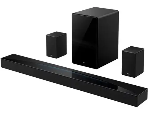 Soundbar TCL Q85H Pro, 7.1.4, 860W, Bluetooth 5.1, Dolby Atmos & DTS-Virtual:X, e-ARC (4K@120Hz), Subwoofer Wireless (Negru)