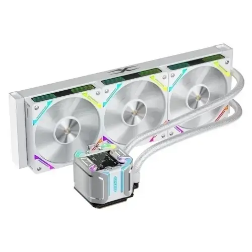 Cooler CPU 1st PLAYER Thunderstorm TS4 360, iluminare aRGB, 3 x 120mm (Alb)