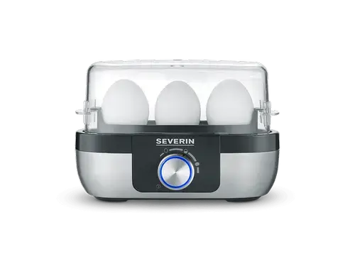 Fierbator de oua Severin EK 3163, 270 W, 3 oua (Negru/Argintiu)