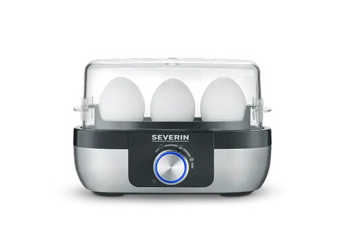 Fierbator de oua Severin EK 3163, 270 W, 3 oua (Negru/Argintiu)