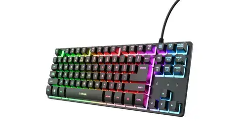 Tastatura Trust GXT 833 Thado TKL, iluminare RGB, Wired, USB (Negru)