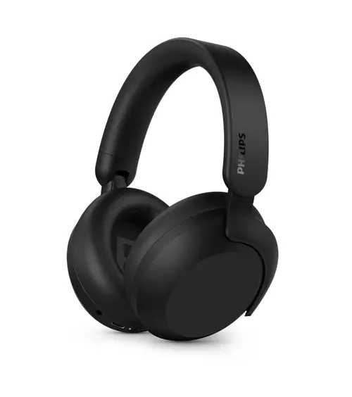 Casti Stereo Wireless Over-Ear Philips TAH8000EBK/00, Bluetooth, Autonomie 70 ore/50 ore ANC, Microfoane (Negru)