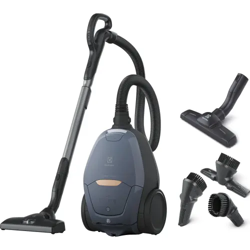 Aspirator cu sac Electrolux PD82-8DB, 500W, functie SmartMode, kit pentru animale de companie, nivel zgomot 57 dB (Negru/Bleumarin)
