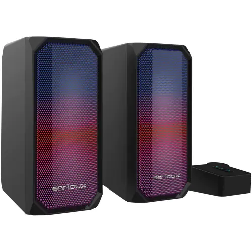 Boxe Gaming 2.0 Serioux Kyro X522, Iluminare RGB, Bluetooth (Negru)