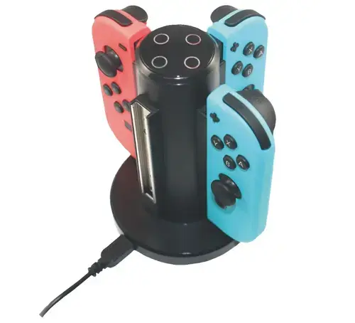 Statie de incarcare ready2gaming R2GNSW4IN1CHA pentru Nintendo Switch, 4 in 1 (Negru)