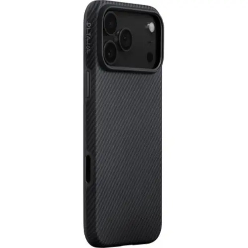 Husa Pitaka Aramida UltraGuard Magsafe pentru iPhone 17 Pro Max, Negru/Gri