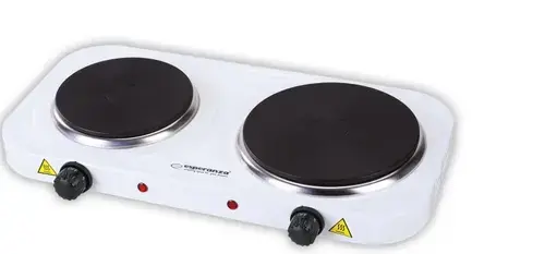 Plita electrica Esperanza EKH014W, 2 zone, 1500 W, 5 nivele putere (Alb)