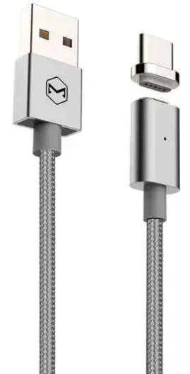 Cablu de date Mcdodo Magnetic, Type-C, 1.2m, 2.4A max (Argintiu)