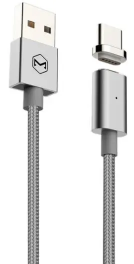 Cablu de date Mcdodo Magnetic, Type-C, 1.2m, 2.4A max (Argintiu)