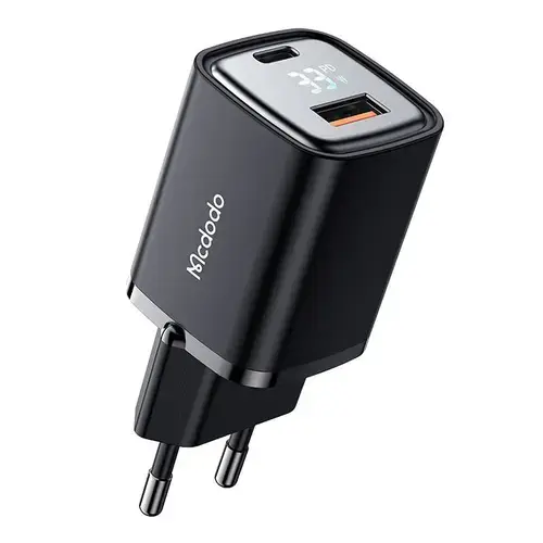Incarcator USB/USB-C, Mcdodo, Afisaj digital, 33W (Gri)