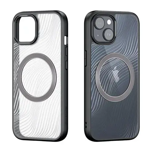 Husa Protectie Spate Dux Ducis Aimo Mag DDHAIXVPN pentru Apple iPhone 15 Plus MagSafe (Negru)