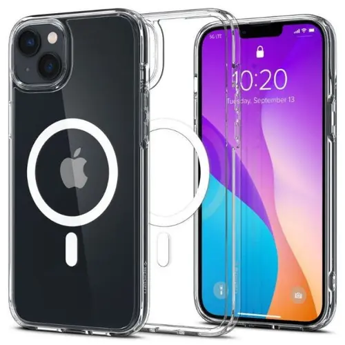 Protectie spate Spigen Ultra Hybrid pentru Apple iPhone 14 (Transparent/Alb)