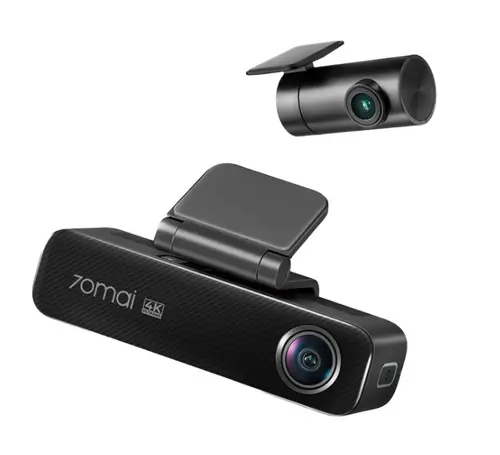 Set Camere video auto 70mai Dash Cam 4K M800 si 70mai RC14, 4K 30 FPS, Wi-Fi, GPS, HDR, ADAS, Unghi vizualizare 146 grade, Control vocal (Negru)