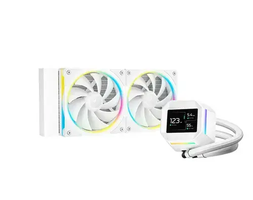 Cooler CPU Deepcool LM240, iluminare RGB, 2500-3400RPM (Alb)