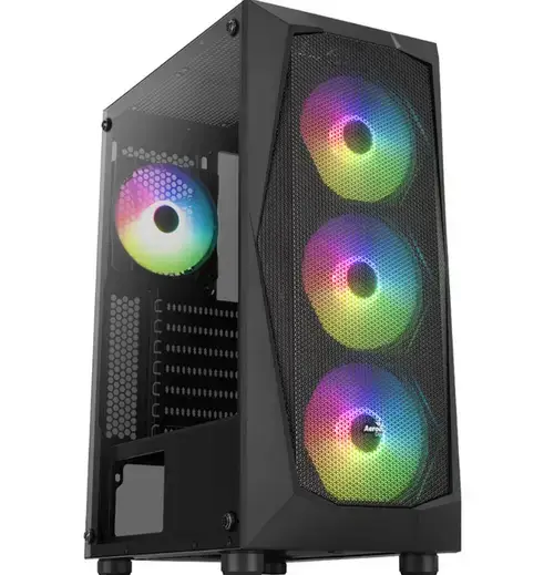 Carcasa AeroCool Falcon V2, Middle Tower, Fara sursa (Negru)