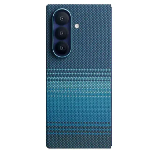 Husa Protectie Spate Pitaka MagEZ 7 Ultra-Slim Aramida Magsafe pentru Samsung Galaxy Z Fold7 (Albastru)