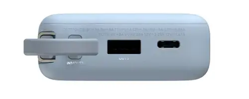 Acumulator extern Xiaomi Power Bank BHR08NZGL, 67W, 10000 mAh, 1x USB Type-C In/Out, Cablu integrat USB-C, USB-A (Albastru)