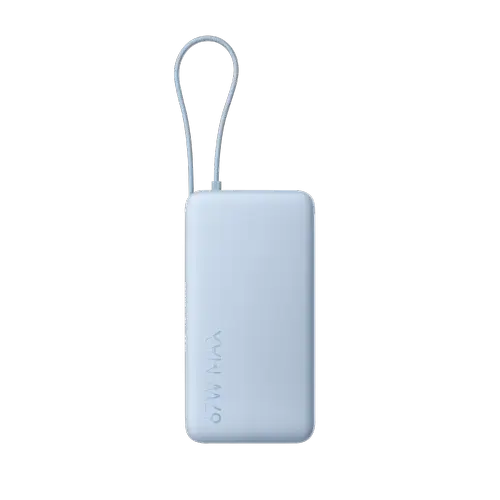 Acumulator extern Xiaomi Power Bank BHR08O8GL, 67W, 20000 mAh, 1x USB Type-C In/Out, Cablu integrat USB-C, USB-A (Albastru)