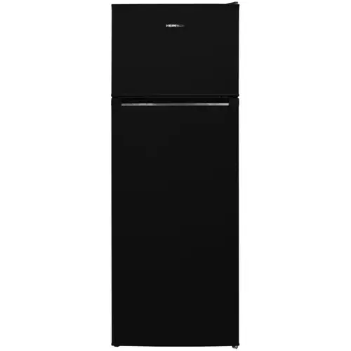 Frigider cu 2 usi Heinner HF-V212BKE++, 212 l, Less Frost, Control mecanic, Iluminare LED, Clasa E, H 145 cm (Negru)
