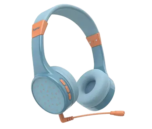Casti pentru copii Hama Teens Guard II, Bluetooth 5.3, Microfon (Portocaliu/Albastru)