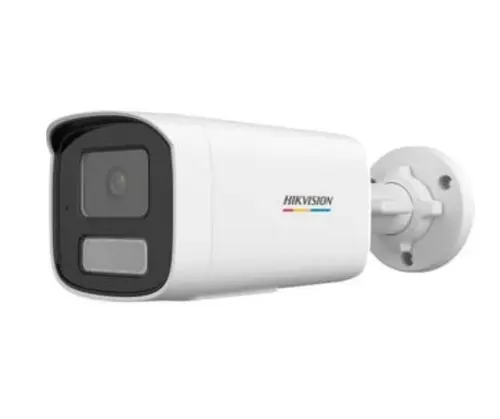 Camera supraveghere exterior IP cu iluminare duala Hikvision Value ColorVu DS-2CD1T47G2H-LIU, 4 MP, 4 mm, IR/lumina alba 50 m, microfon, PoE