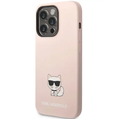 Protectie Spate Karl Lagerfeld Liquid Choupette pentru Apple iPhone 14 Pro (Roz)