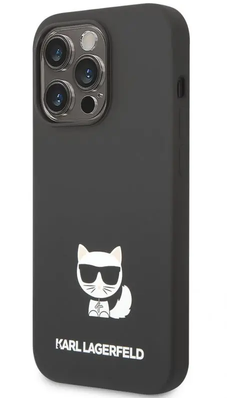 Protectie Spate Karl Lagerfeld pentru Apple IPhone 14 Pro (Negru)