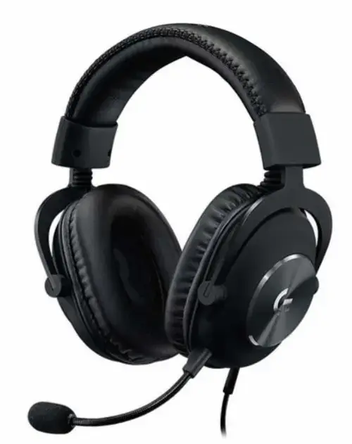 Casti Gaming Logitech G PRO X, stand inclus, Microfon, tehnologie Blue Voice (Negru)