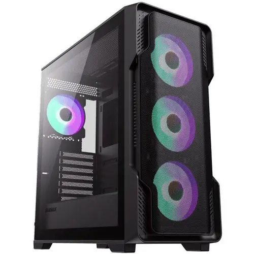 Carcasa Gamemax Siege Black, Middle Tower, Fara sursa, ATX