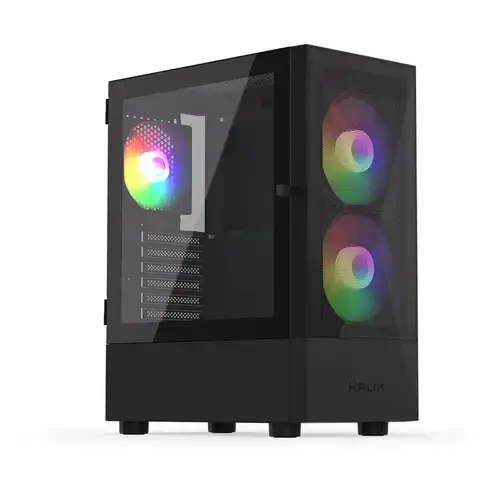 Carcasa Krux Vako, MiddleTower, Fara sursa (Negru)