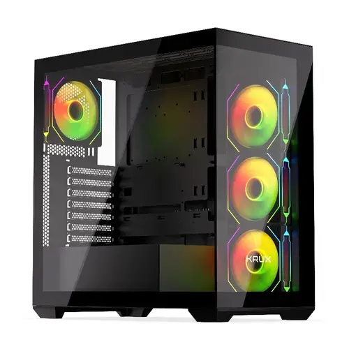 Carcasa Krux Exo, Middle Tower, Fara sursa (Negru)