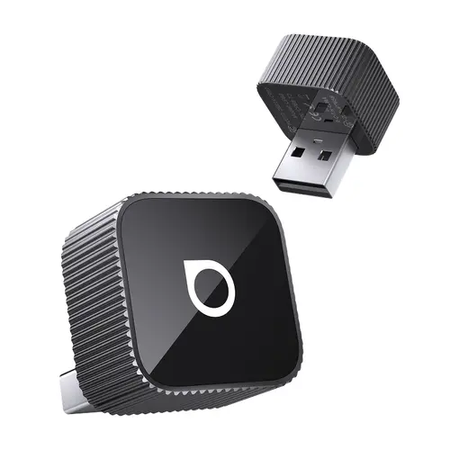 Adaptor Ottocast Mini Cube 3.0 2025 Wireless CarPlay si Android Auto, Plug and Play 2-in-1 (Negru)