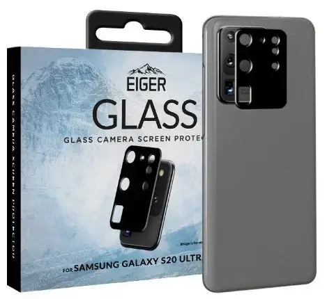 Folie Protectie Sticla Eiger Camera 2.5D Glass EGSP00605 pentru Samsung Galaxy S20 Ultra (Negru)