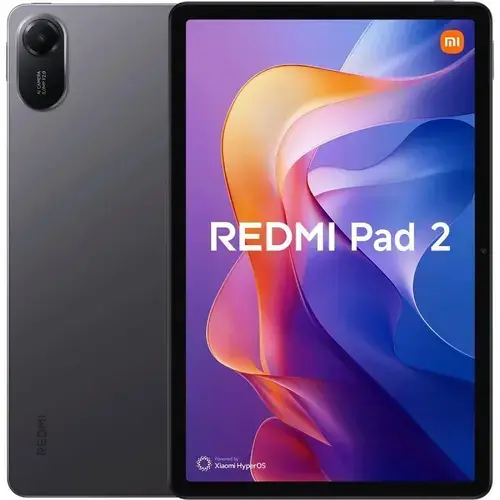 Tableta Xiaomi Redmi Pad 2, Procesor MediaTek Helio G100-Ultra, Ecran 11inch, 4GB RAM, 128GB Flash, 8MP, WiFi, Bluetooth + Husa Book Cover (Gri)