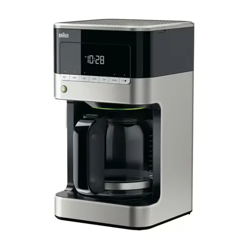 Cafetiera Braun PurAroma 7 KF7120BK, 1.5 l, 1000 W, 12 cesti (Argintiu/Negru)