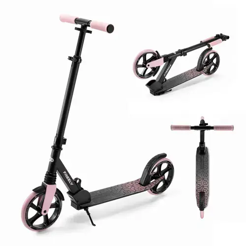 Trotineta copii KinderKraft Freely, Pliabila, Inaltime Reglabila, 5 Ani+, Maxim 100 kg, Roz/Negru