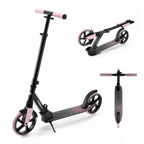 Trotineta copii KinderKraft Freely, Pliabila, Inaltime Reglabila, 5 Ani+, Maxim 100 kg, Roz/Negru