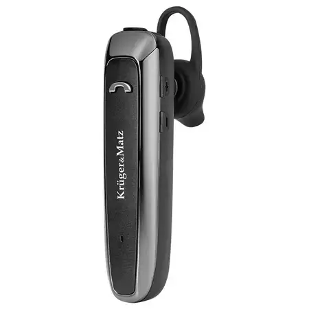 Casca Mono KRUGER&MATZ KM0602 Traveler K14, Bluetooth, Autonomie 20 ore, Apelare vocala, USB-C (Negru)