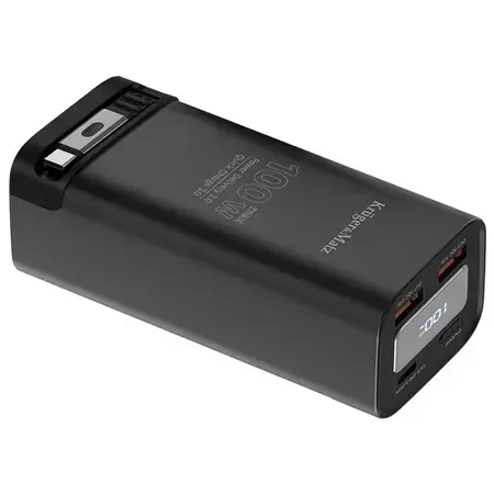 Acumulator extern KRUGER&MATZ KM0915, 20000 mAh, 100 W QC PD, 2x USB-A, 2 x USB Type-C (Negru)