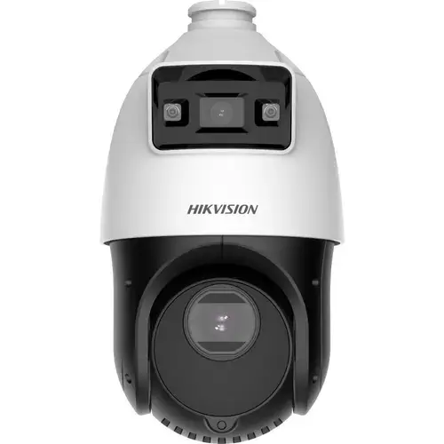 Camera supraveghere exterior IP TandemVu, AcuSense DarkFighter, 4MP, Varifocala, IR 100m/LED 30m, PoE+, Hikvision DS-2SE4C425MWG-E14F0