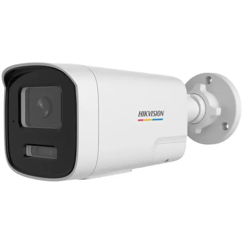 Camera supraveghere exterior IP cu iluminare duala Hikvision ColorVu DS-2CD1T67G2H-LIUF/SL, 6MP, 2.8 mm, IR/lumina alba 50 m, microfon si difuzor, slot card, PoE, lumina stroboscopica