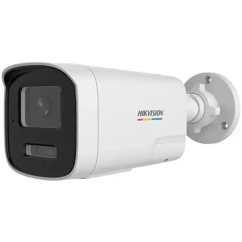 Camera supraveghere exterior IP cu iluminare duala Hikvision ColorVu DS-2CD1T27G2H-LIUF/SL(2.8MM) 2MP, 2.8 mm, IR/lumina alba 50 m, microfon si difuzor, slot card, PoE, lumina stroboscopica
