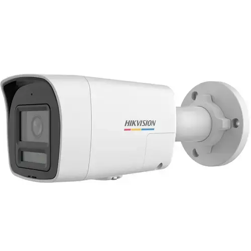 Camera supraveghere exterior IP cu iluminare duala Hikvision ColorVU DS-2CD1067G2H-LIUF/SL, 6 MP, 2.8 mm, IR/lumina alba 30 m, microfon si difuzor, slot card, PoE