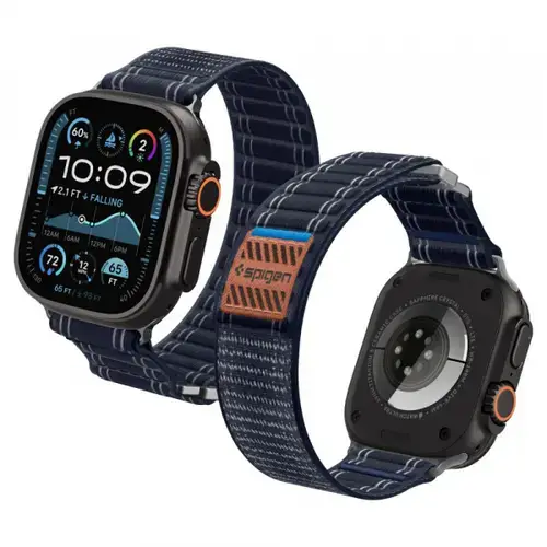 Curea Spigen WBF0 pentru Apple Watch 49mm / 46mm / 45mm / 44mm Series, Albastru