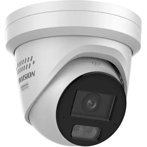 Camera supraveghere IP Turret cu iluminare duala Hikvision ColorVu DS-2CD2387G3-LIS2UY/SL, 8 MP, 2.8 mm, IR/lumina alba 30m, microfon dual, slot card, PoE