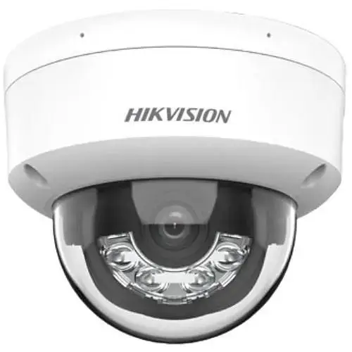 Camera supraveghere IP Dome cu iluminare duala Hikvision Acusense DS-2CD2183G2-LIS2U, 8 MP, 2.8 mm, IR/lumina alba 30 m, microfon, slot card, PoE