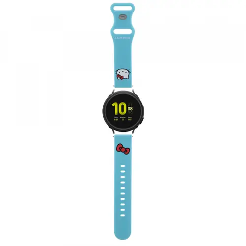 Curea Hello Kitty Silicone Kitty Head pentru Samsung Galaxy Watch / Huawei Watch Series (Albastru)