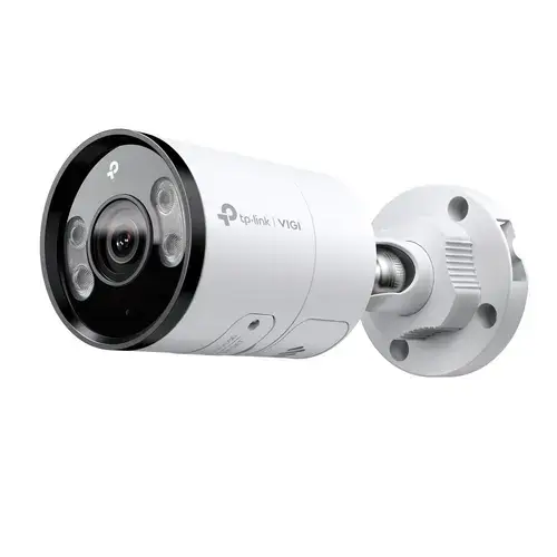 Camera supraveghere IP exterior TP-LINK Full Color VIGI C345, 4 MP, 4 mm, IR/lumina alba 30 m, microfon si difuzor, detectie si clasificare om/vehicul, slot card, vizualizare de pe telefon, PoE
